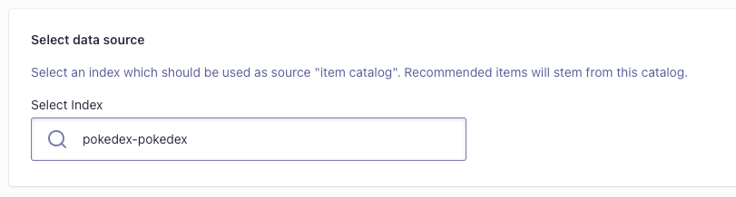 Select index to use as data source for training the model