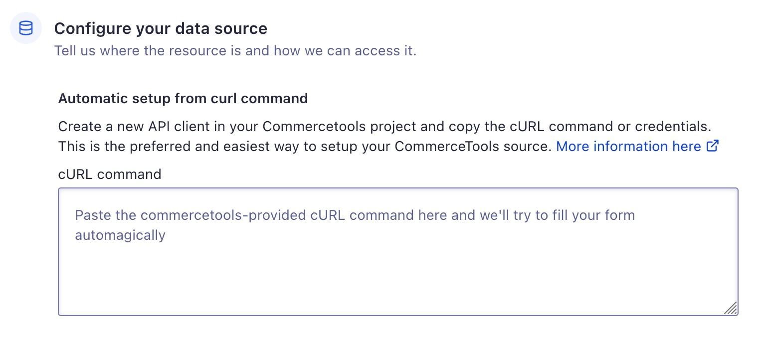 commercetools curl input