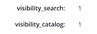 Settings for the two visibility attributes