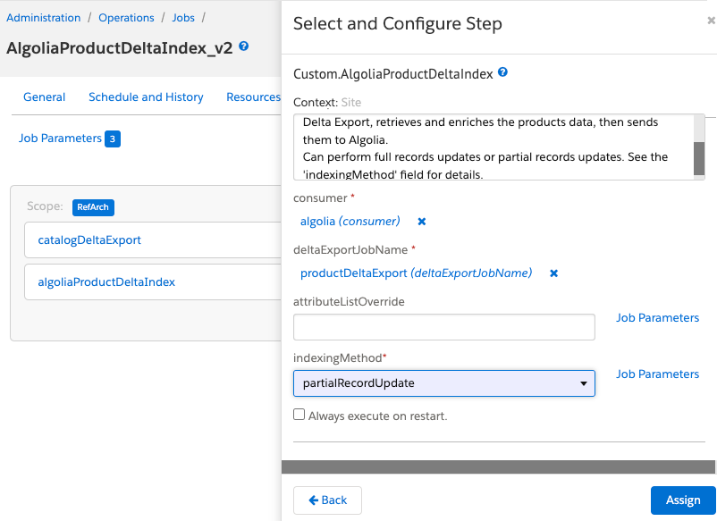 Configure Algolia custom site preferences